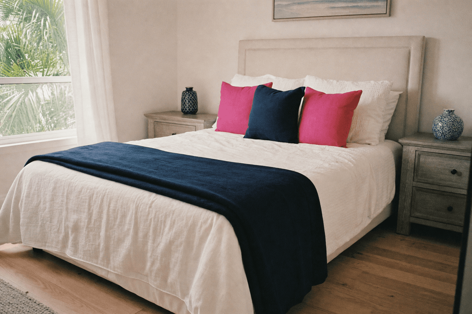 Bedroom before and after a M.I.L. Cleaners visit, after